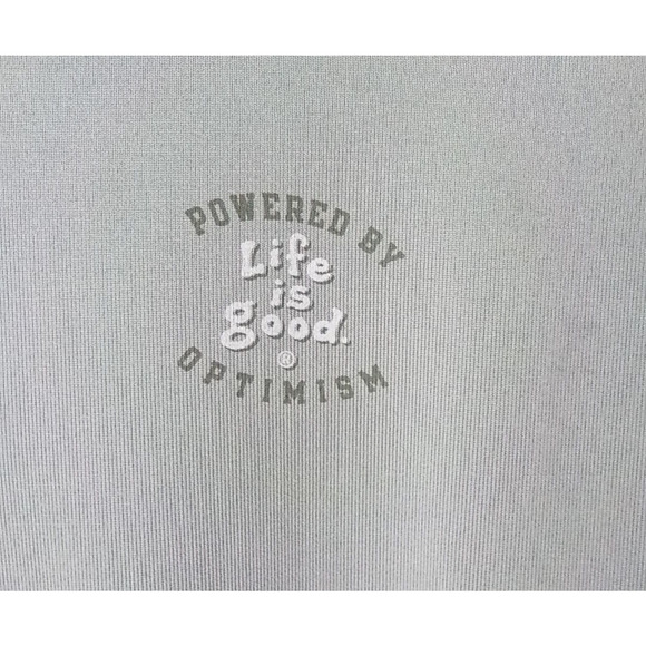 Life Is Good Gray Sports Jacket 1/4 Zip Fitted Outdoors GOOD MOVE Men Sz Medium - Picture 6 of 11